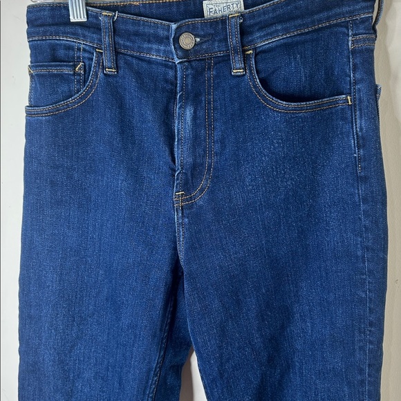 FAHERTY Organic Cotton Straight Leg Dark Wash Jeans Size 28 - Picture 14 of 16